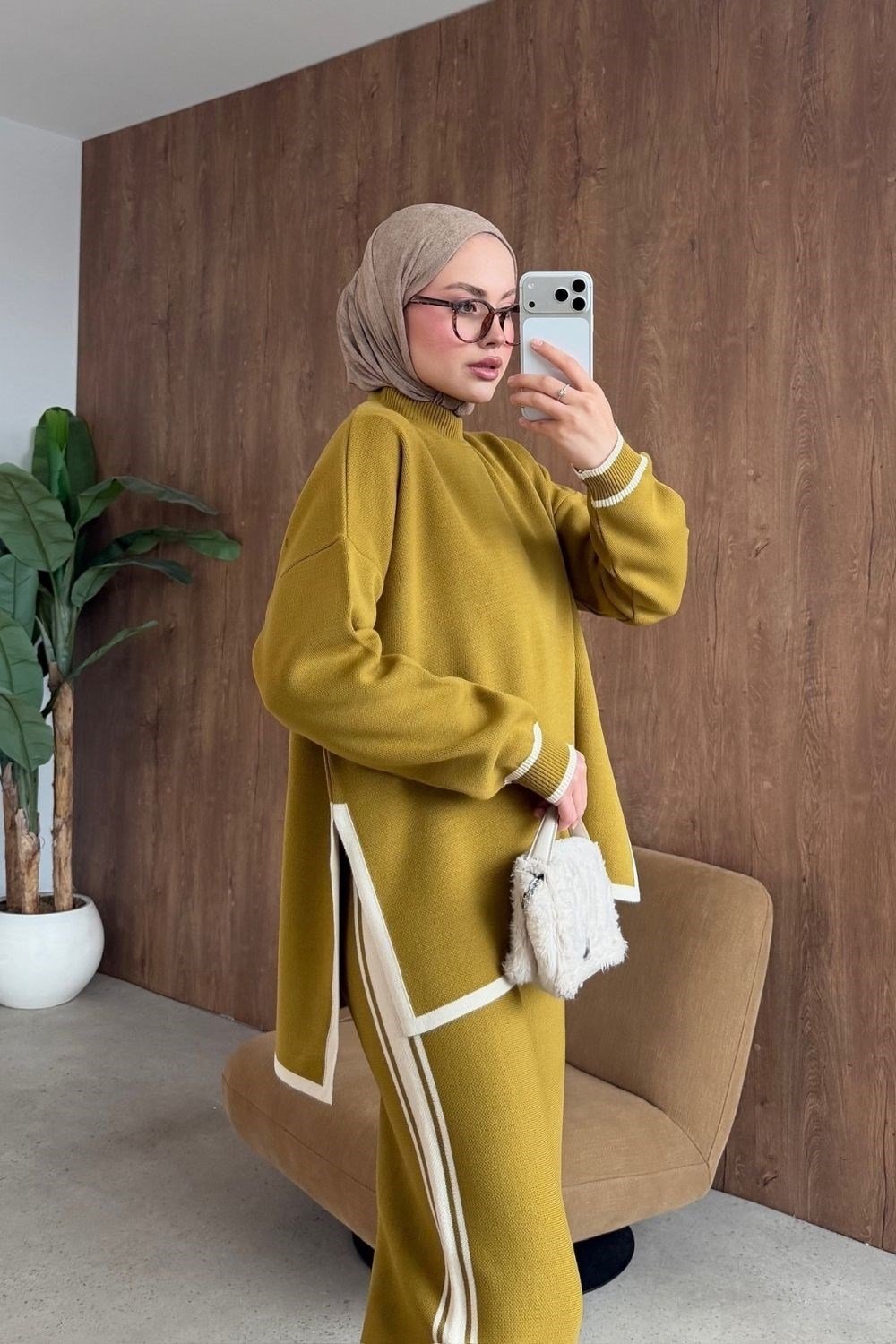 Nora Şerit Detay Pike Takım Yağ Yeşili 26276 