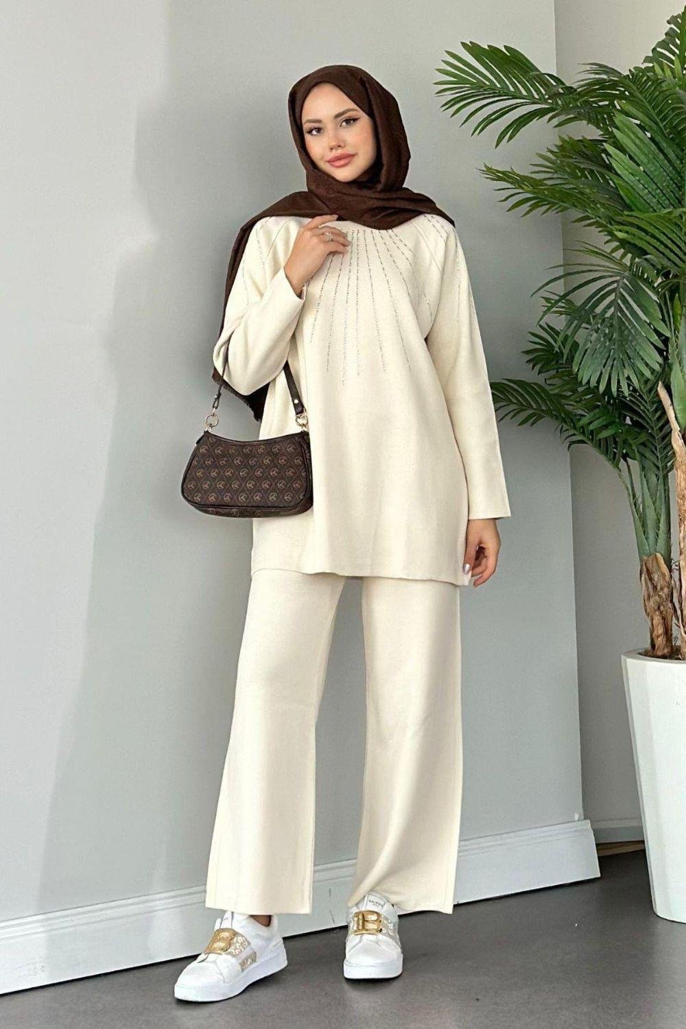 Glow Triko Takım Ekru 26999 