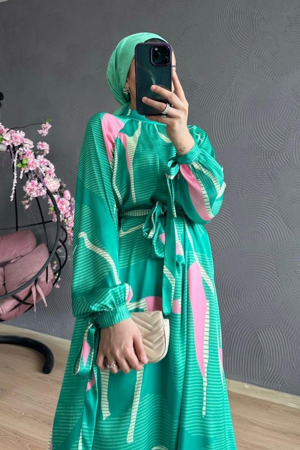 Eylül Elbise Yeşil 2790 