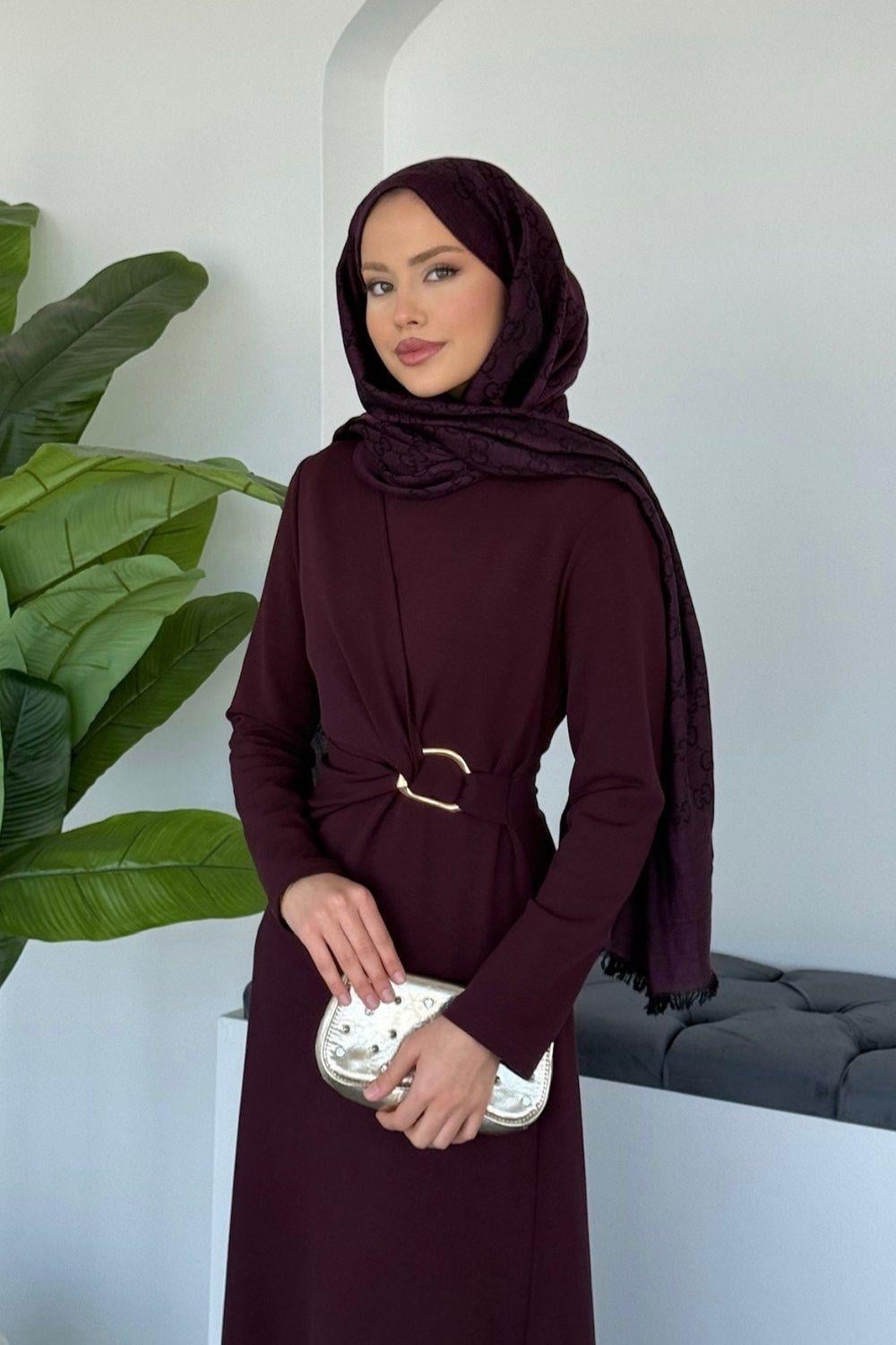 Sümbül Elbise Bordo 30203 
