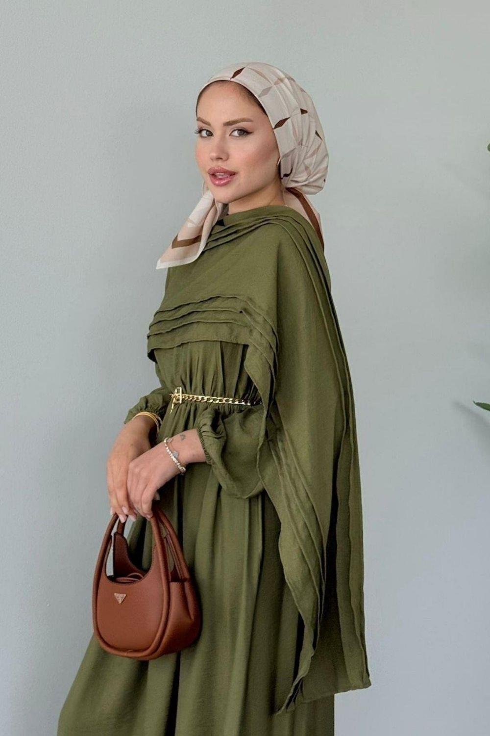 Esinti Elbise Haki 3050 
