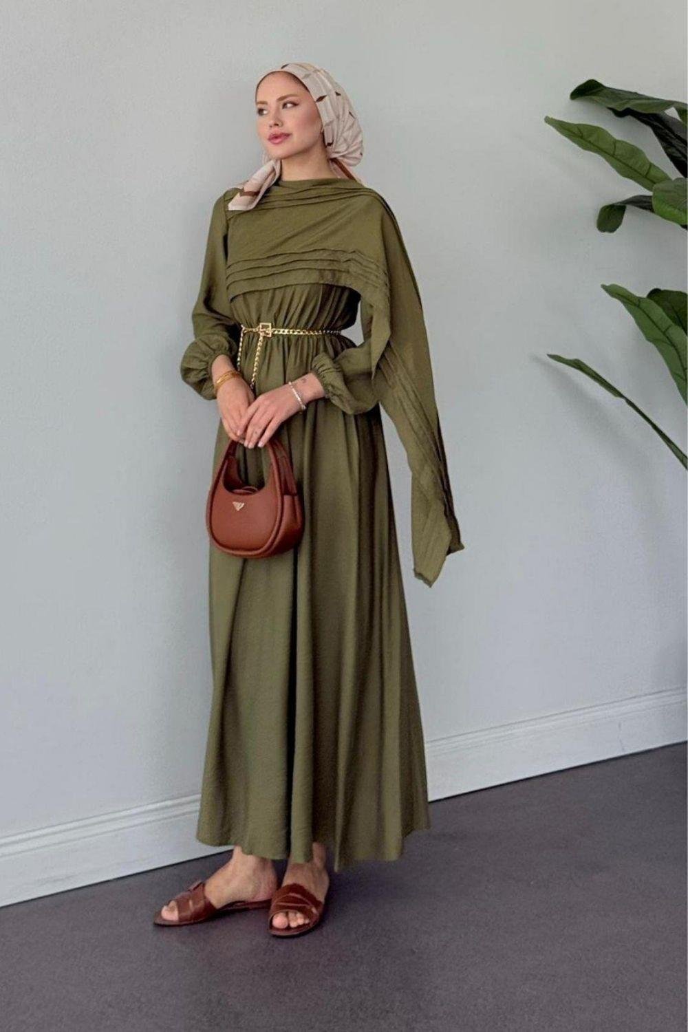 Esinti Elbise Haki 3050 