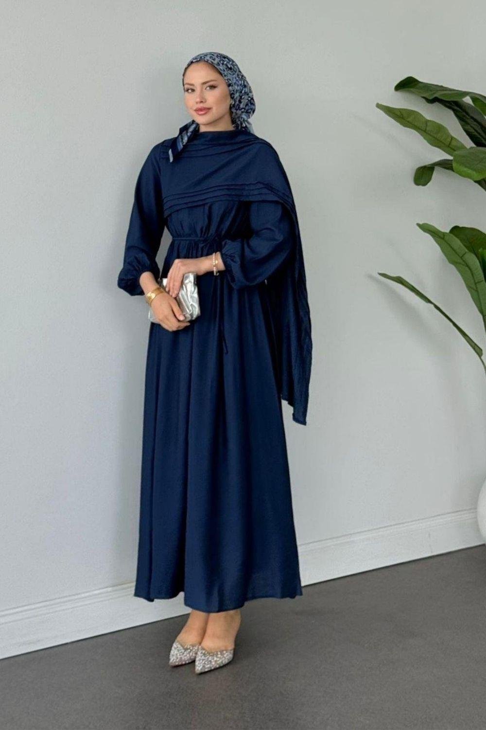 Esinti Elbise Lacivert 3050 