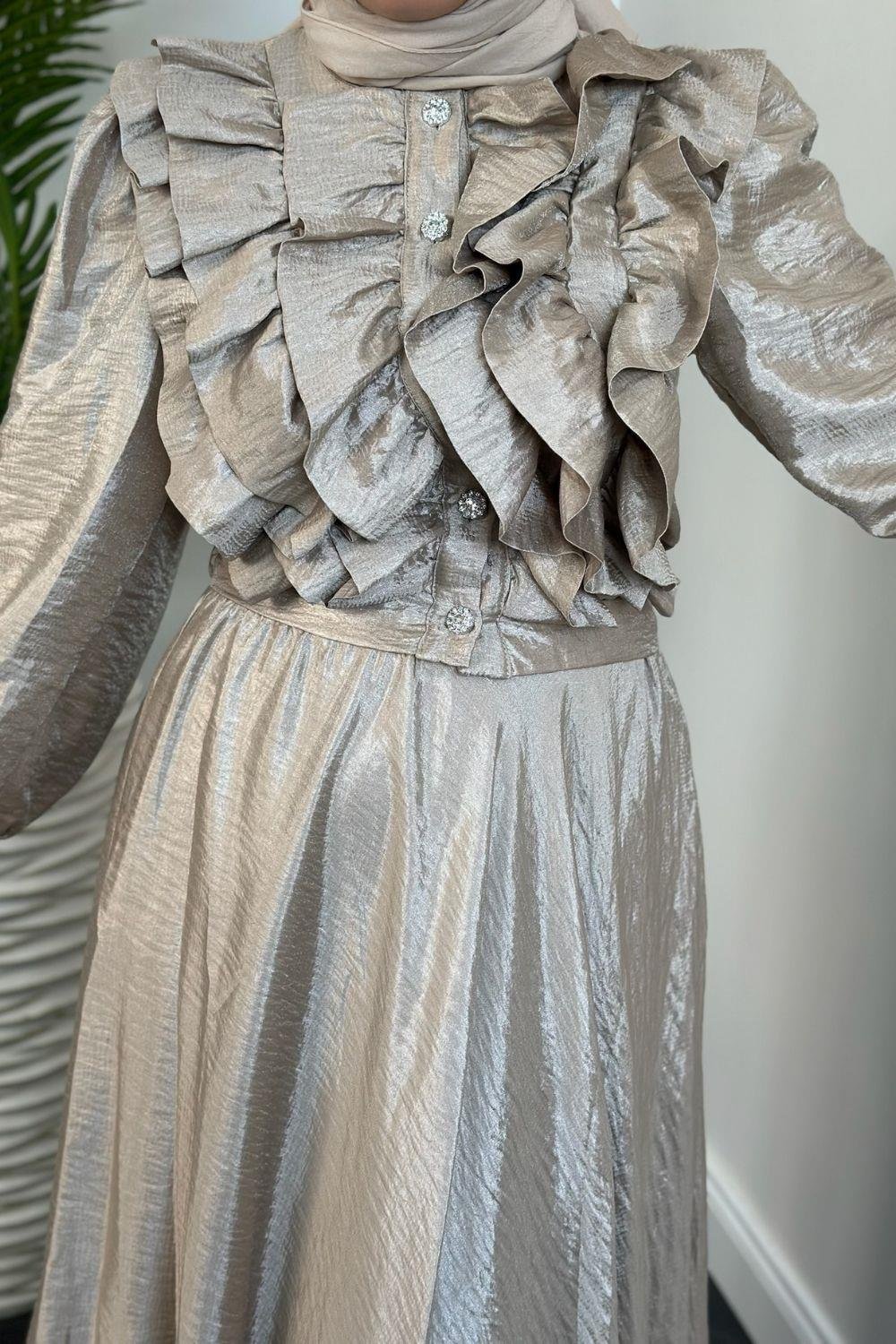 Arnisa Önü Fırfırlı Takım Taş 3063 