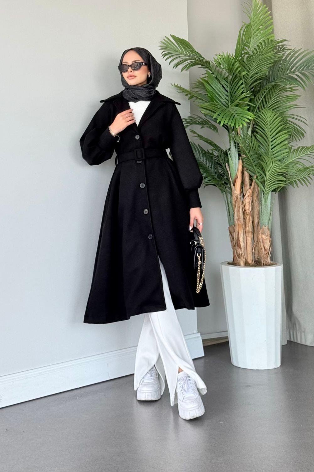 Yıldız Kaşe Kaban Siyah 3067 