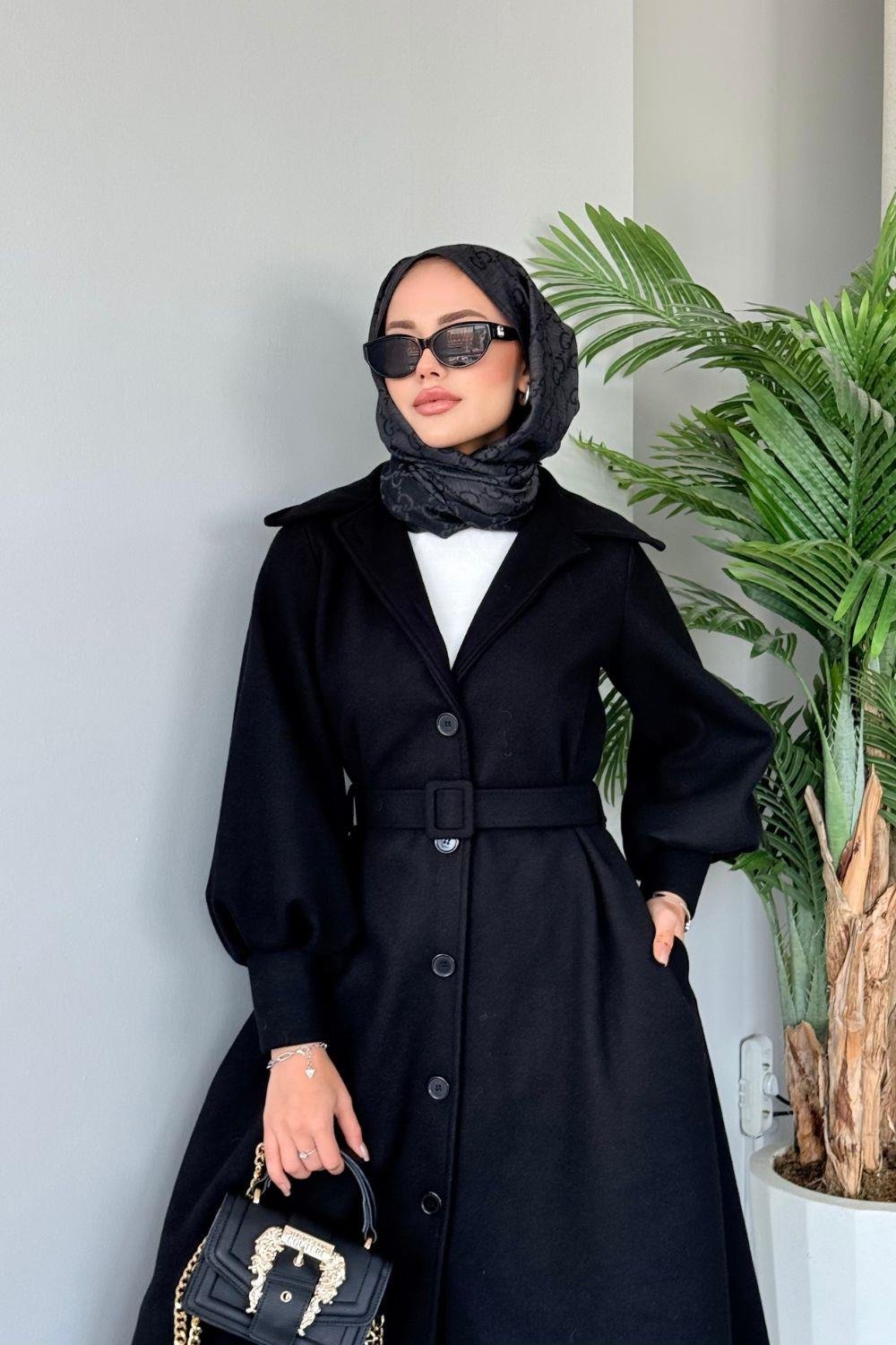 Yıldız Kaşe Kaban Siyah 3067 