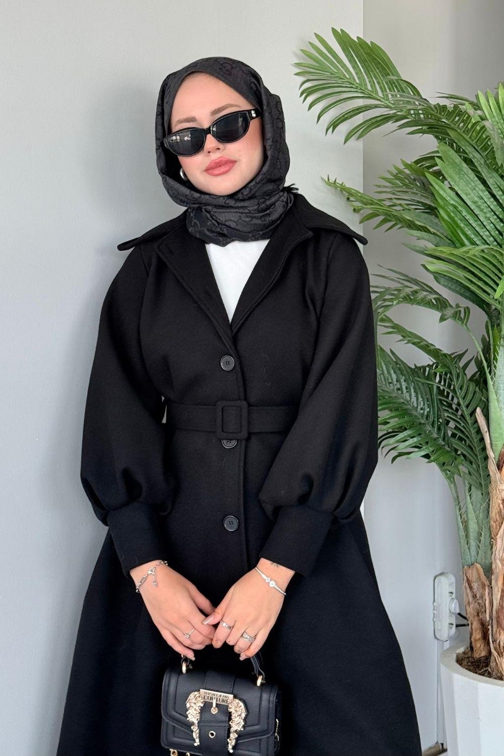 Yıldız Kaşe Kaban Siyah 3067 