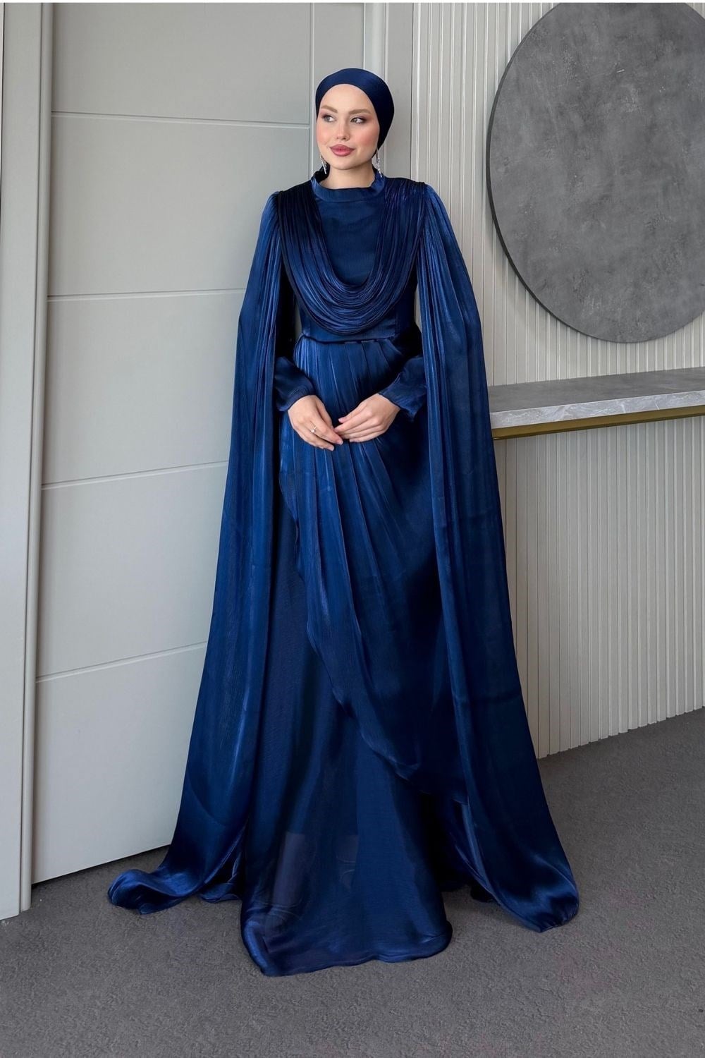 Saphira Pelerin Abiye Lacivert 3103 