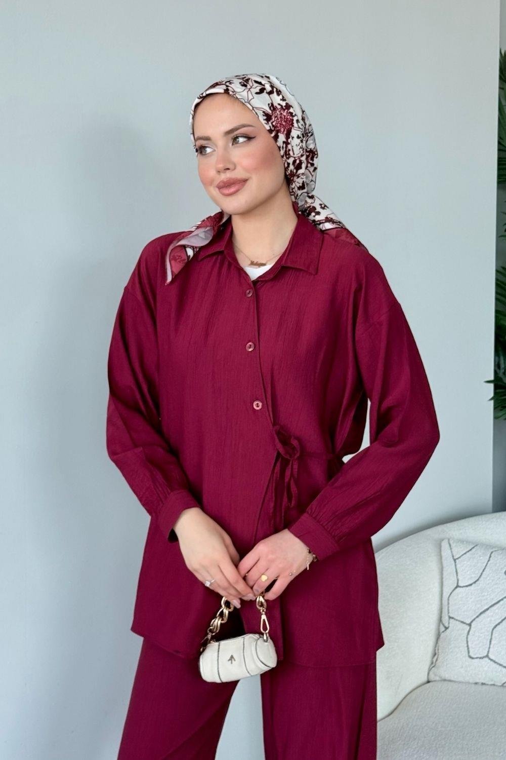 Berlin Yandan Bağlamalı Takım Bordo 3130 