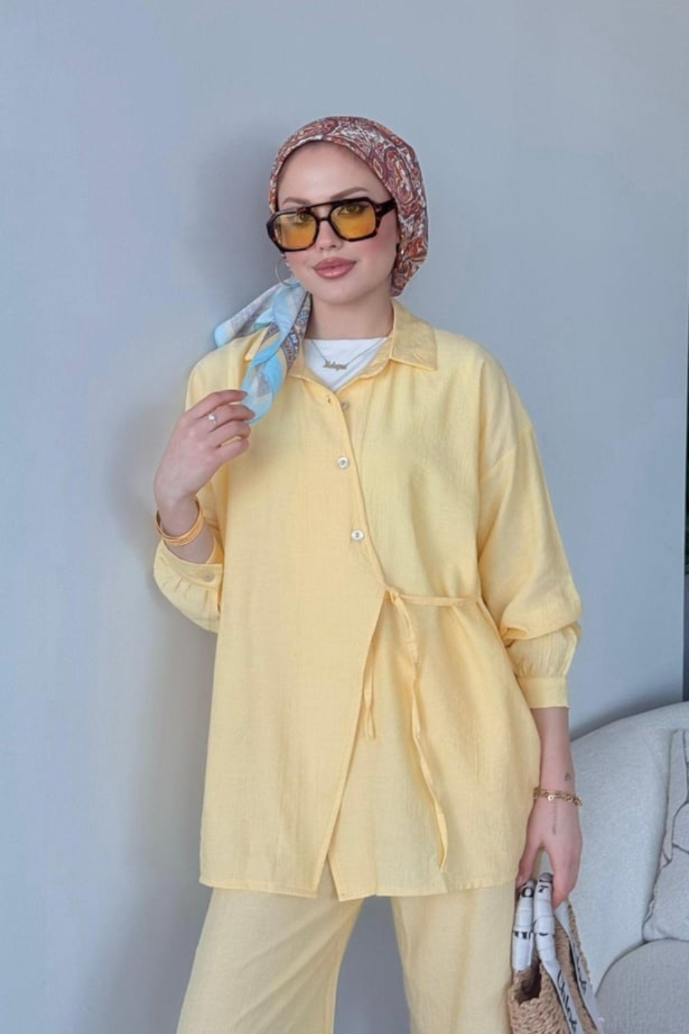 Berlin Yandan Bağlamalı Takım Sarı 3130 
