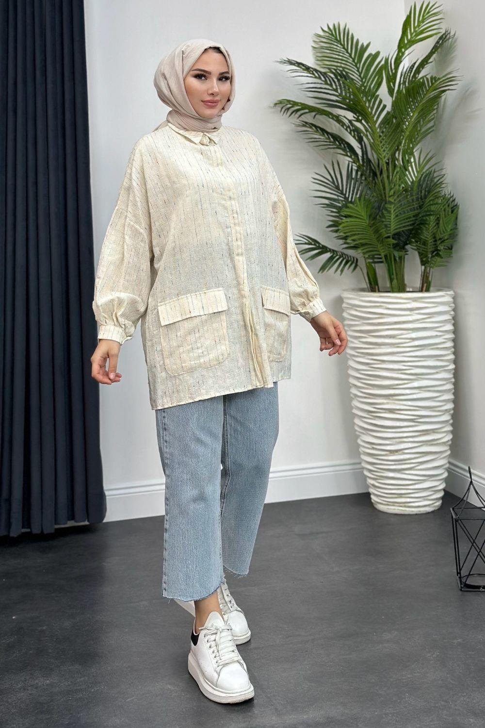 Nazlım Tunik Ekru 3695 