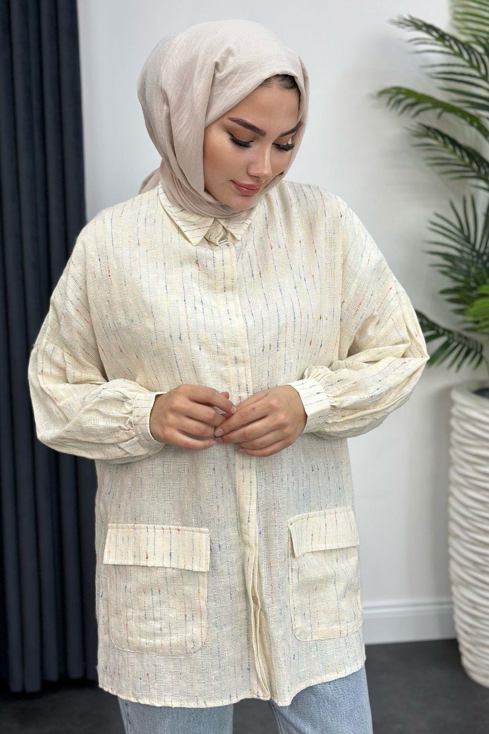 Nazlım Tunik Ekru 3695 