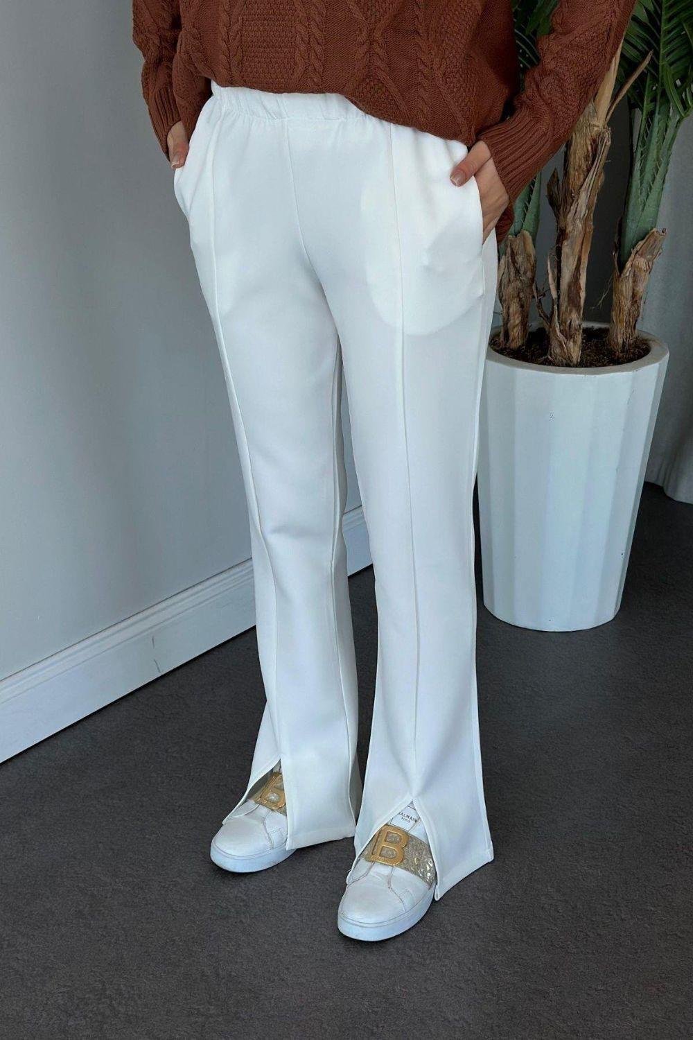 Scuba Pantolon Ekru 36950 