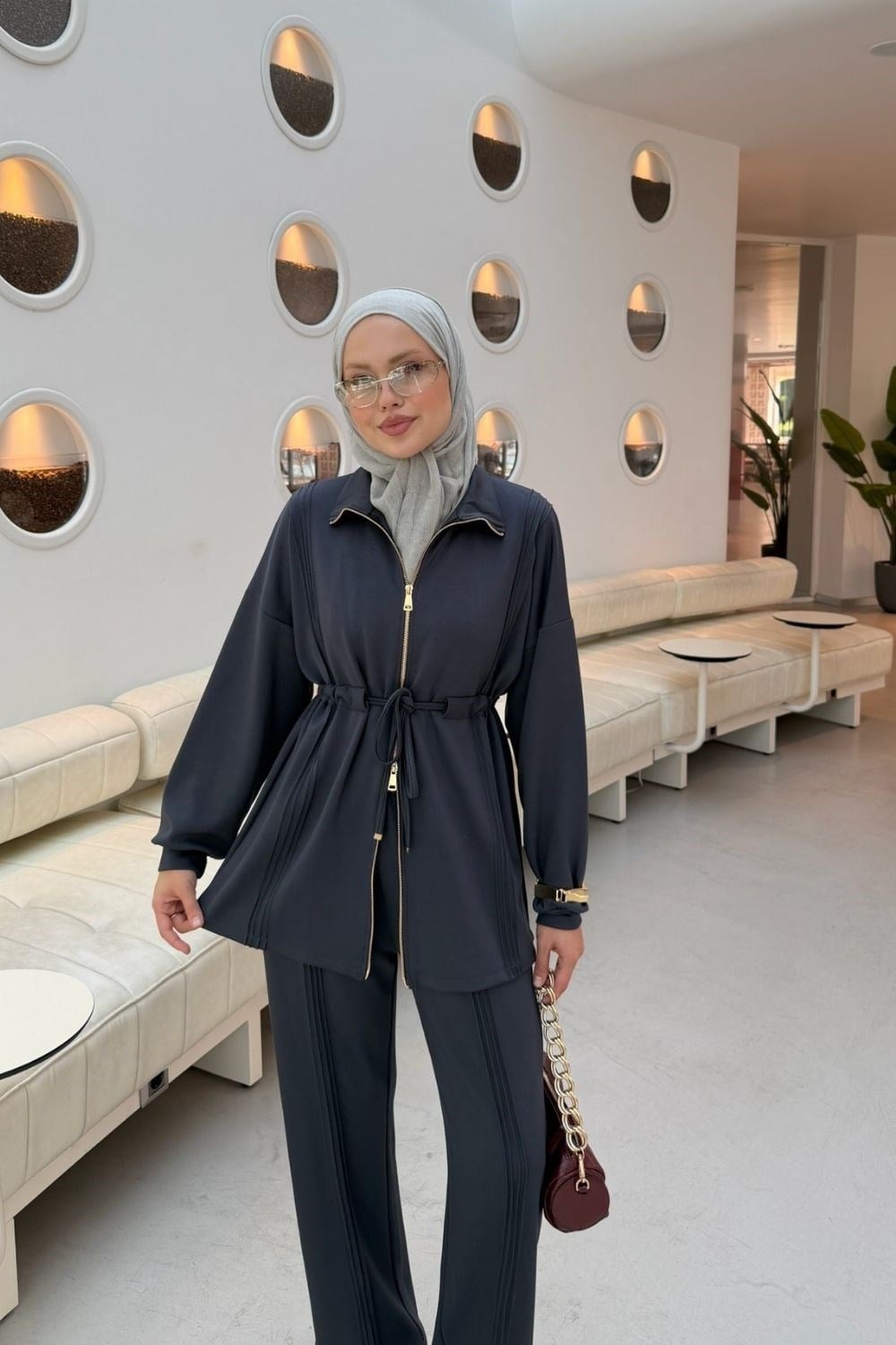 Maren Biyeli Takım Füme 401 
