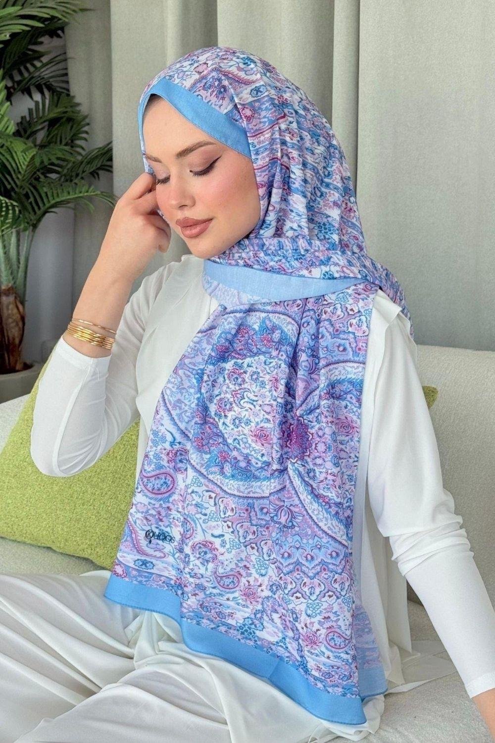 Kayli Dijital Şal Bebe Mavisi 4029 