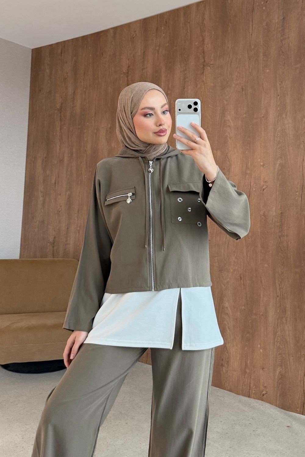 Kuşgözü 3'lü Takım Haki 4032 