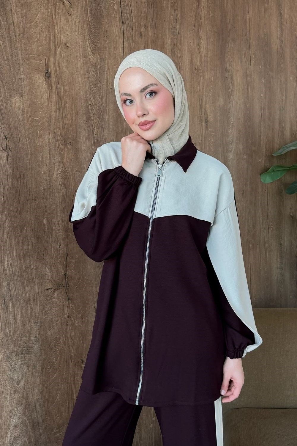 Cove Modal Grn Takım Mürdüm 4036 