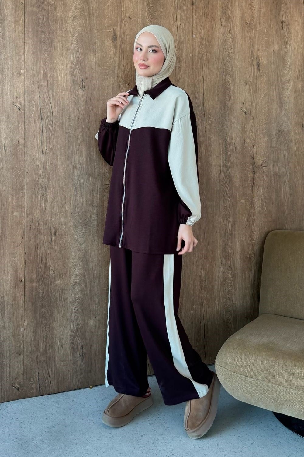 Cove Modal Grn Takım Mürdüm 4036 