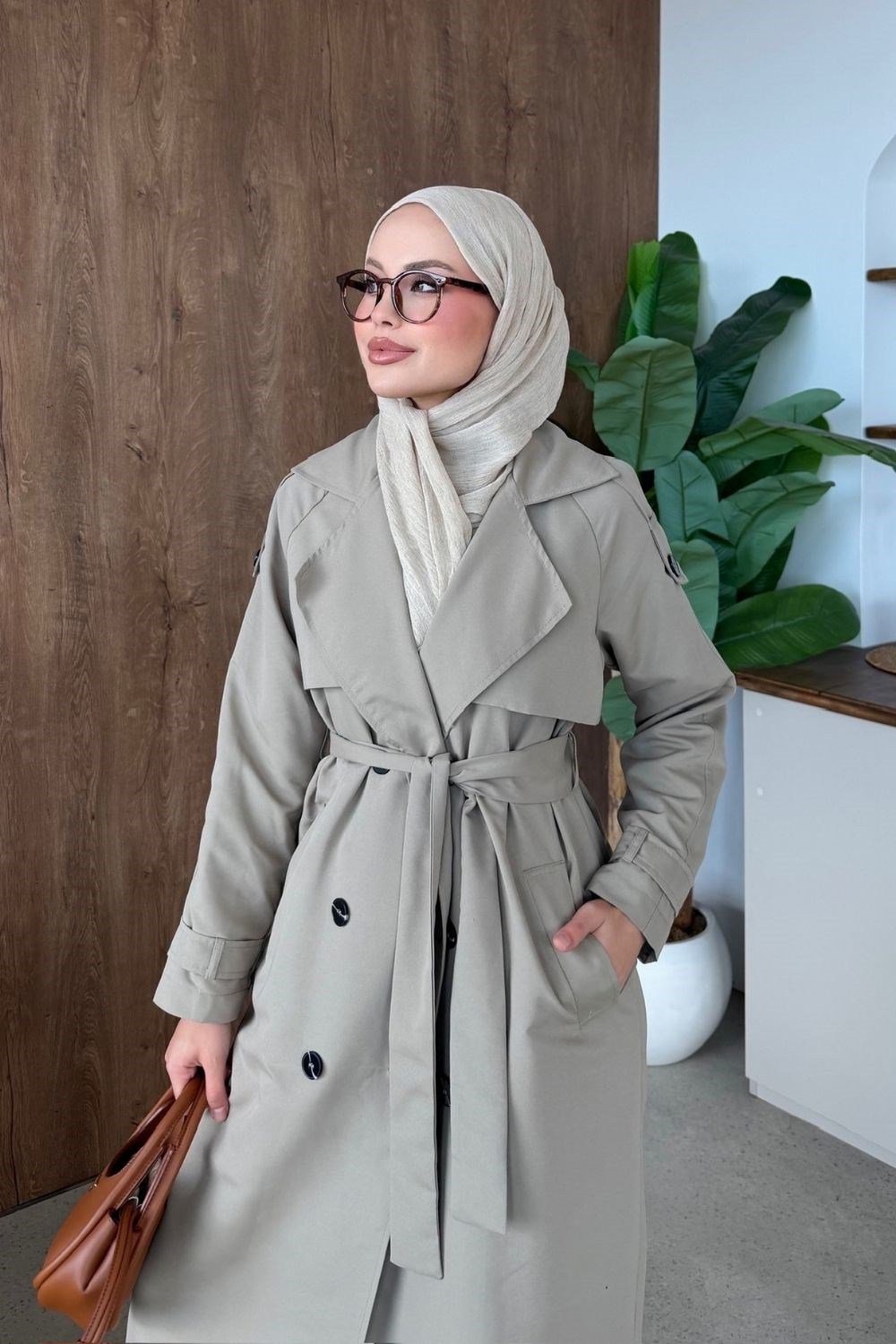 Rain Uzun Trençkot Mint 4042 