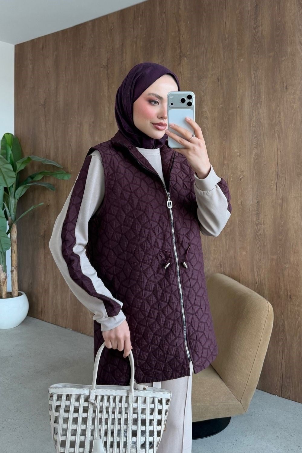 Kapitone 3'lü Takım Bordo 4046 