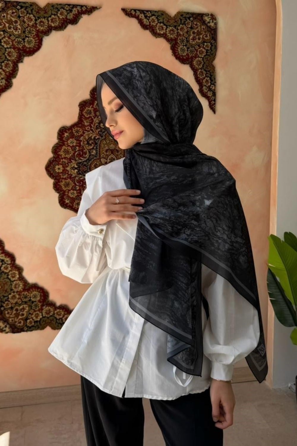 Paris Şal Siyah 4069 