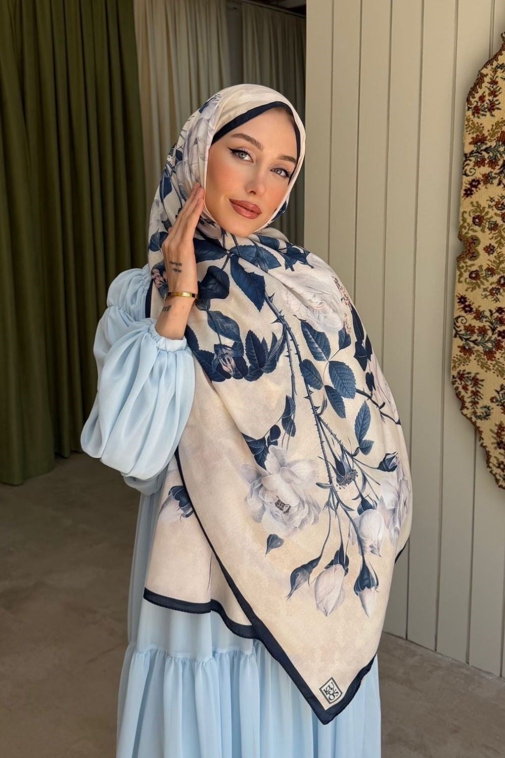 Frezya Soft Şal Lacivert 4073 