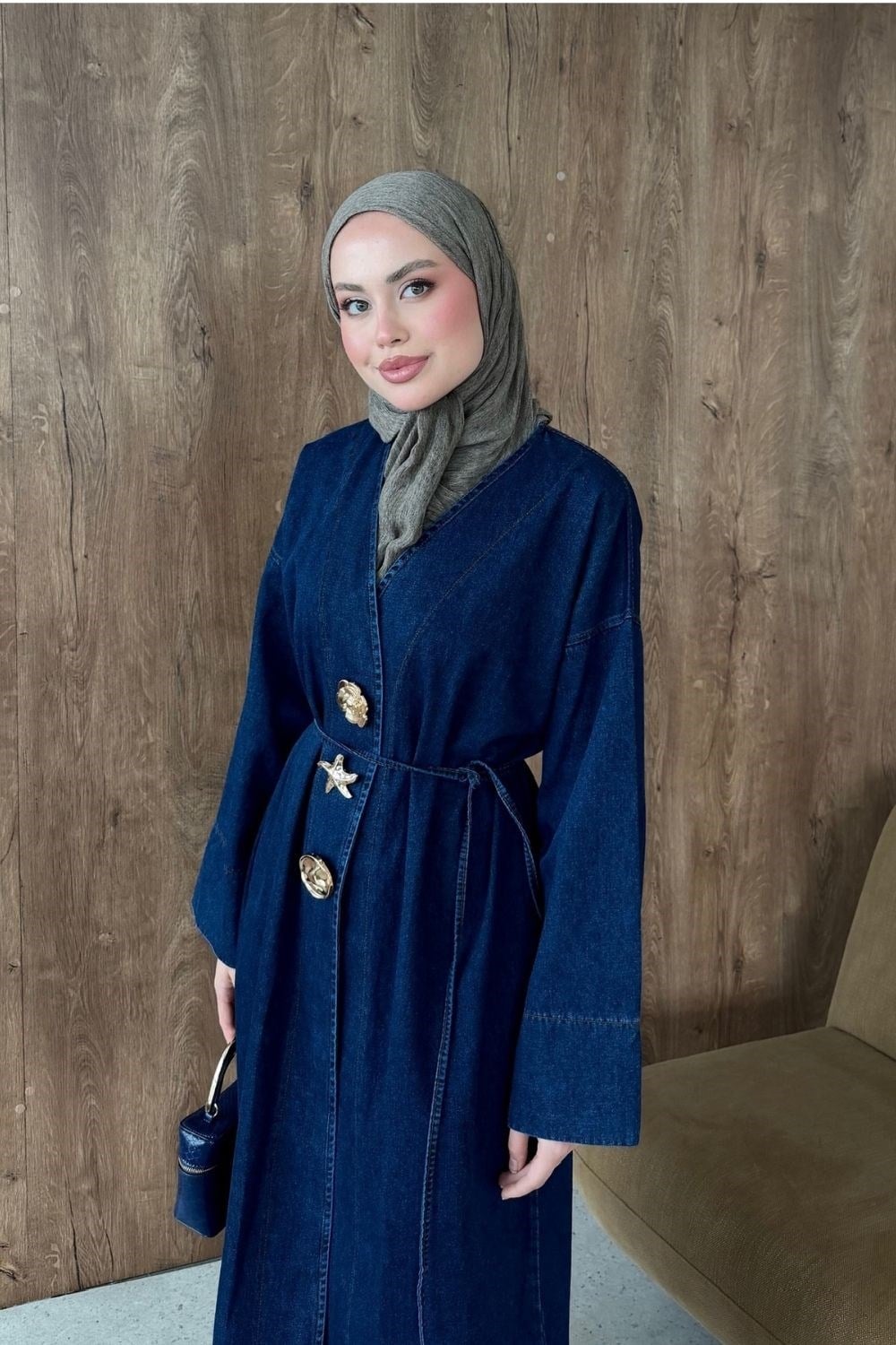 Denim Uzun Kap Lacivert 40730 
