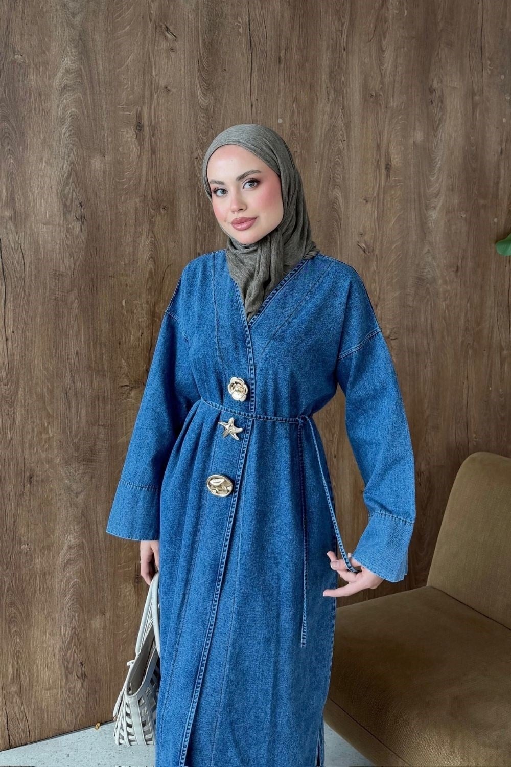 Denim Uzun Kap Mavi 40730 