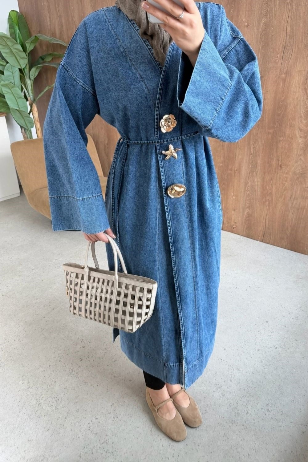 Denim Uzun Kap Mavi 40730 