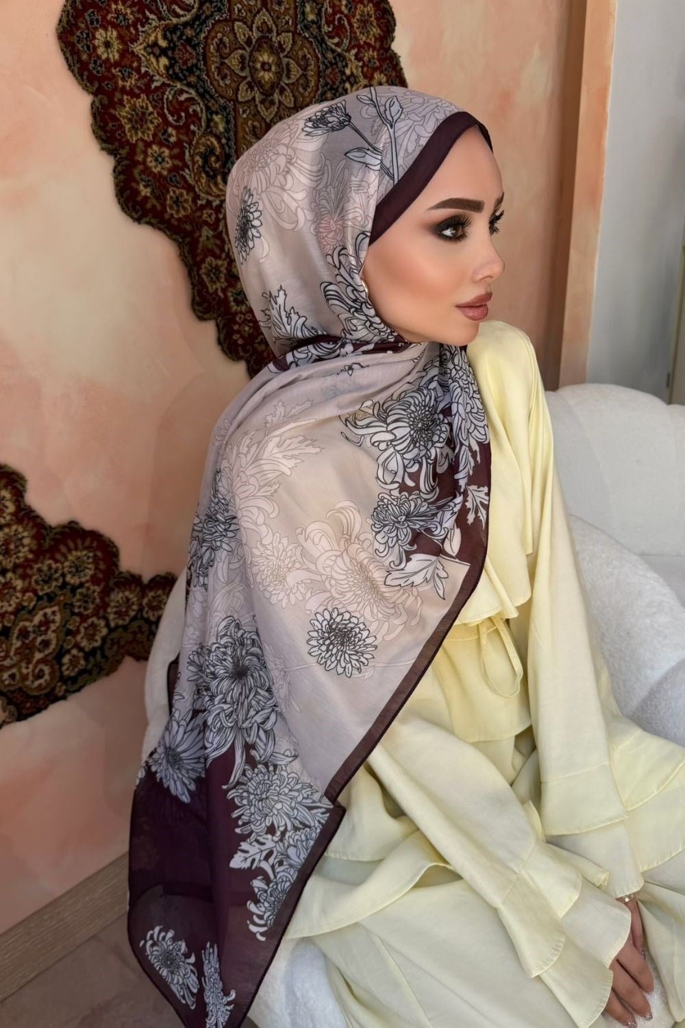 Floris Soft Şal Kahverengi 4074 