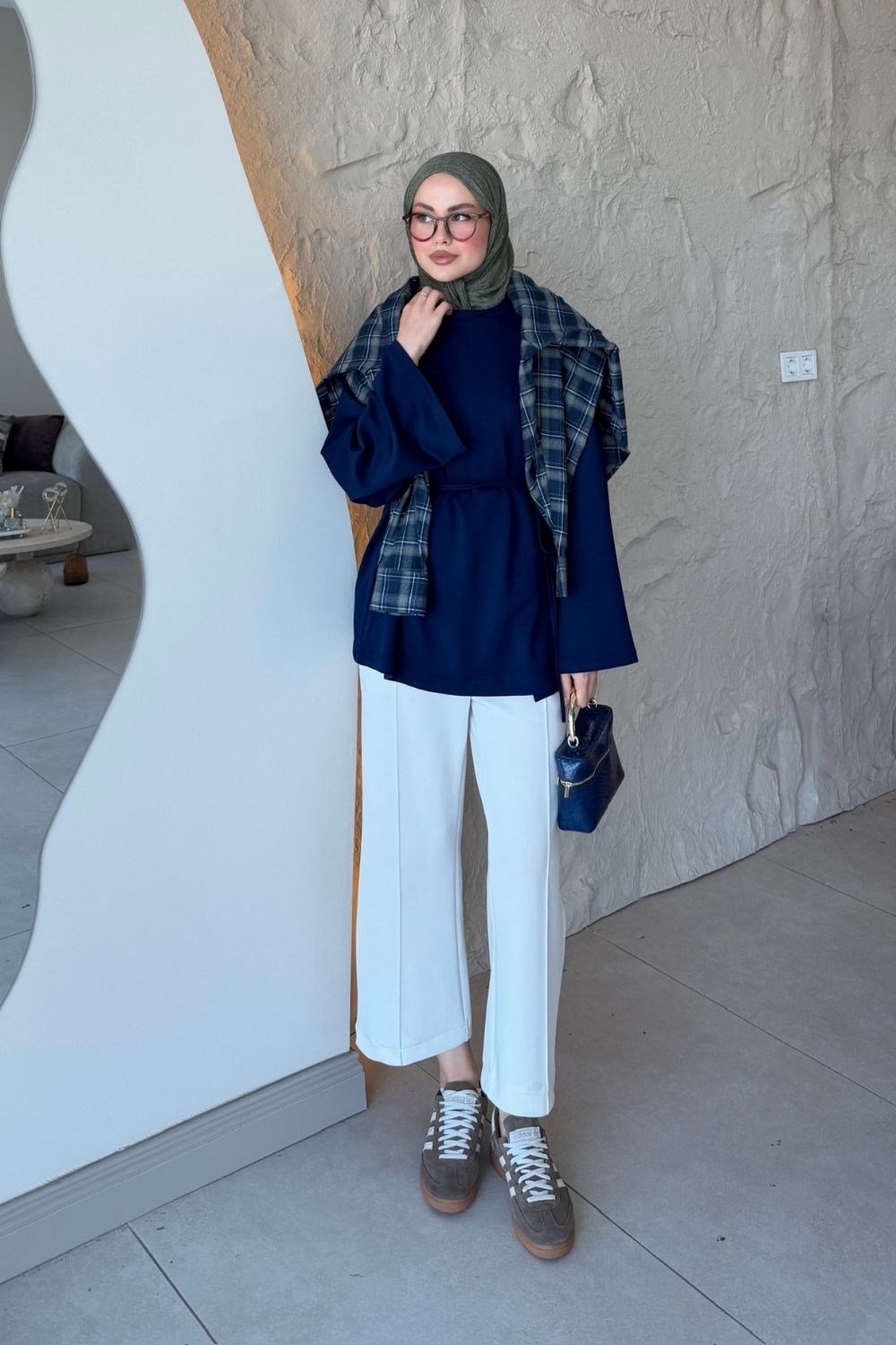 Hale Tunik Lacivert 4076 