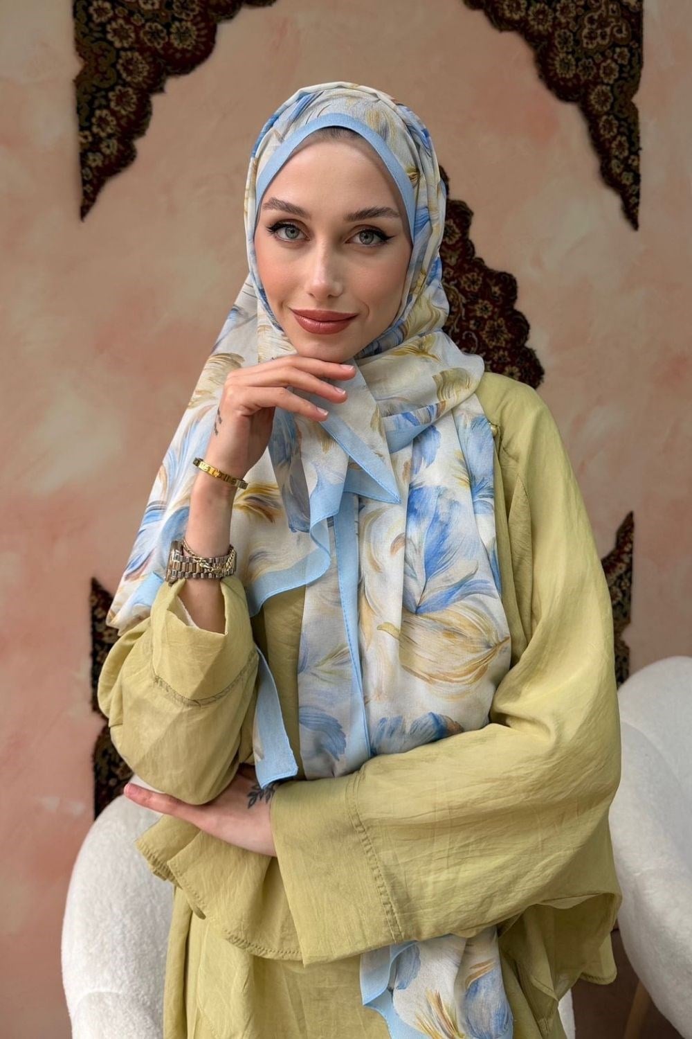 Terra İpek Şal Bebe Mavisi 40820 