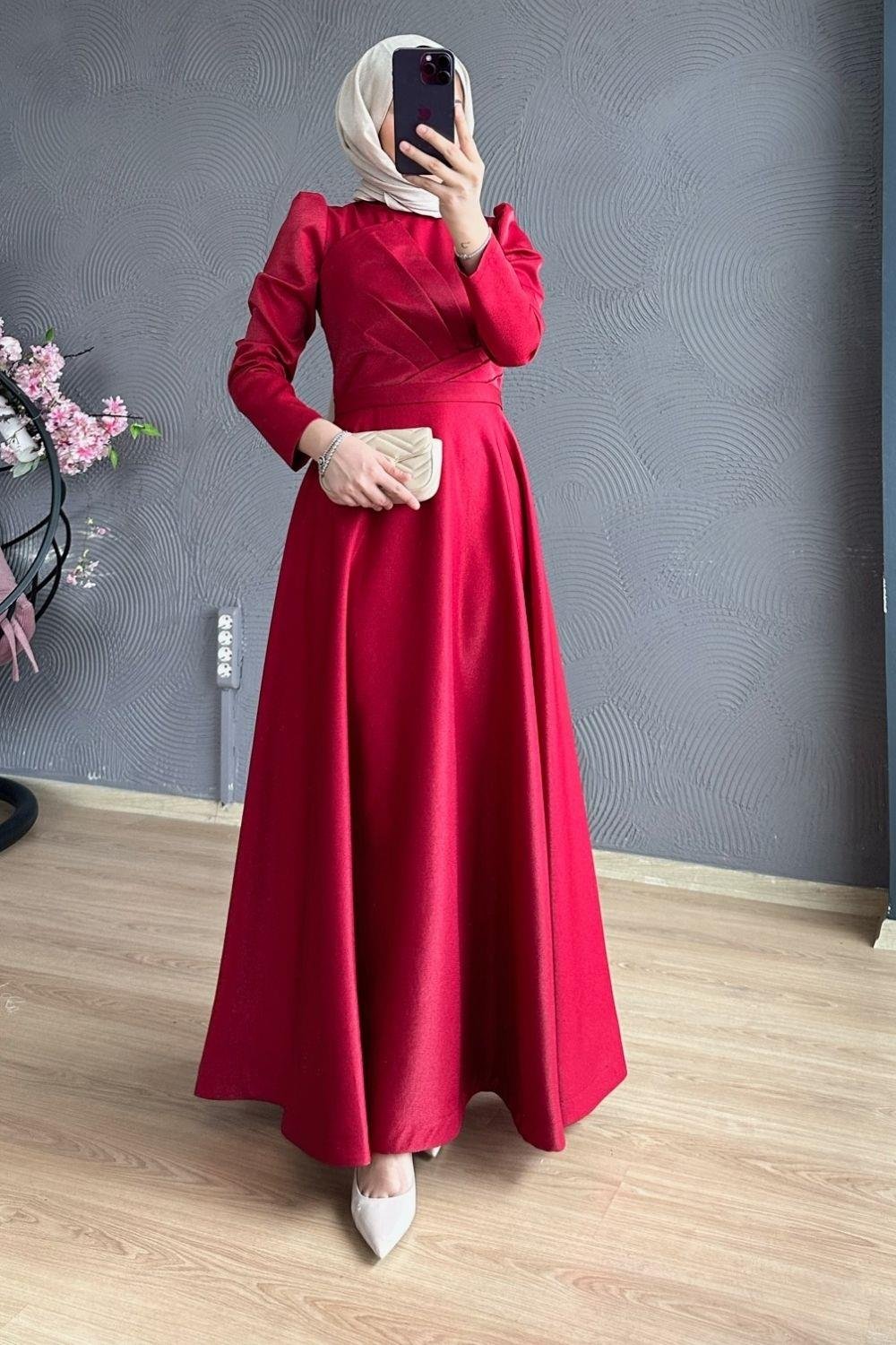 Önü Çapraz Abiye Bordo 4331 