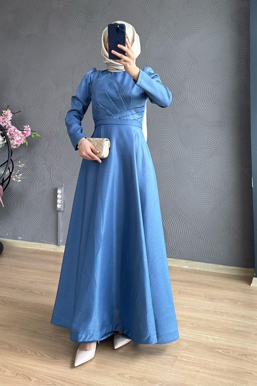 Önü Çapraz Abiye Buz Mavisi 4331 