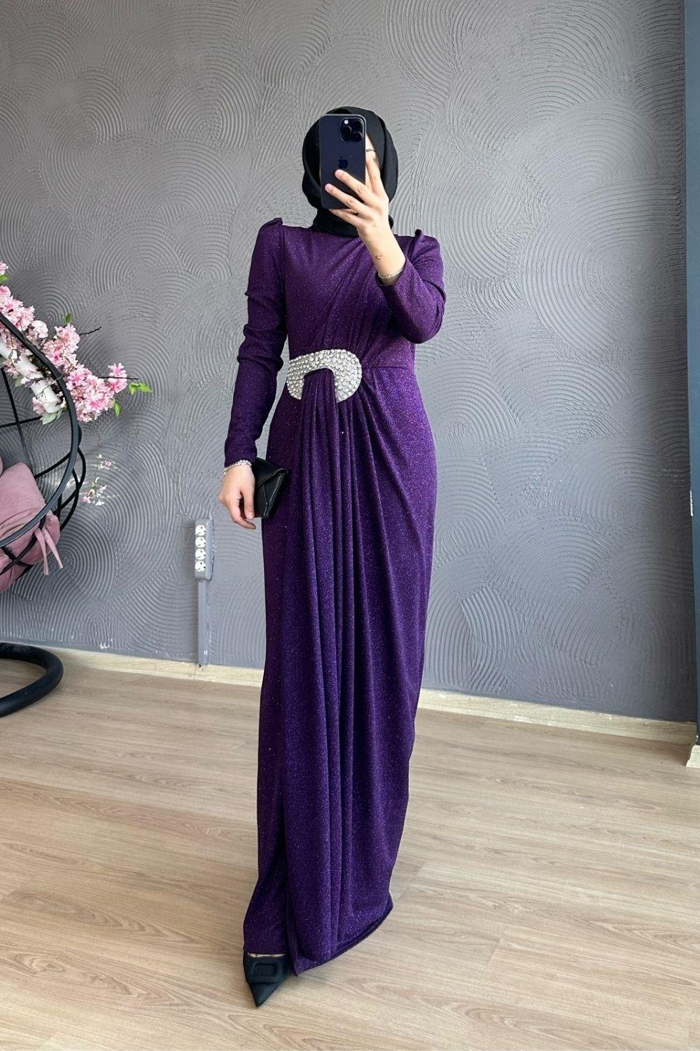 Havin Simli Abiye Mor 4351 