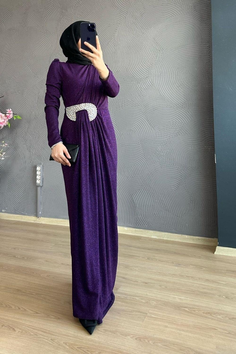 Havin Simli Abiye Mor 4351 