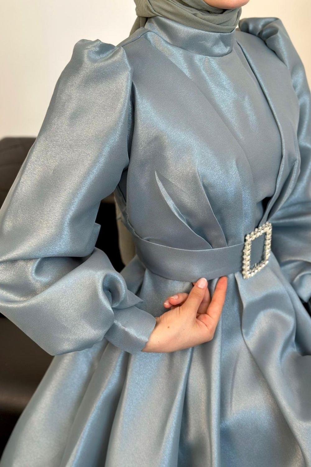 Prenses Abiye Turkuaz 45290 