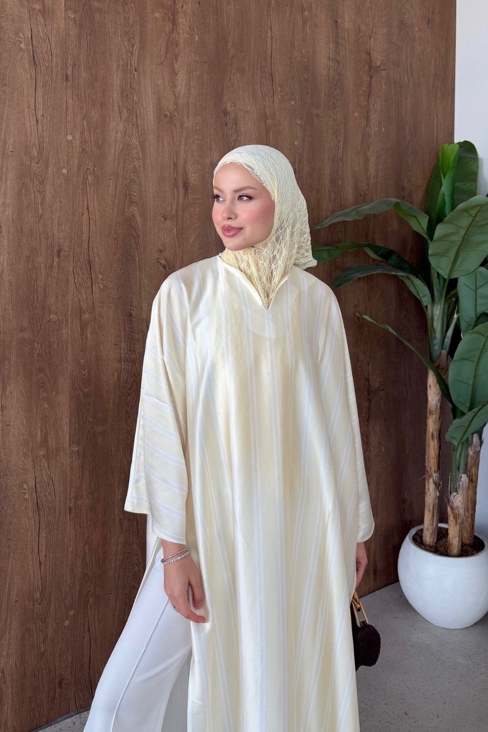 Vibe Çizgili Tunik Sarı 4536 