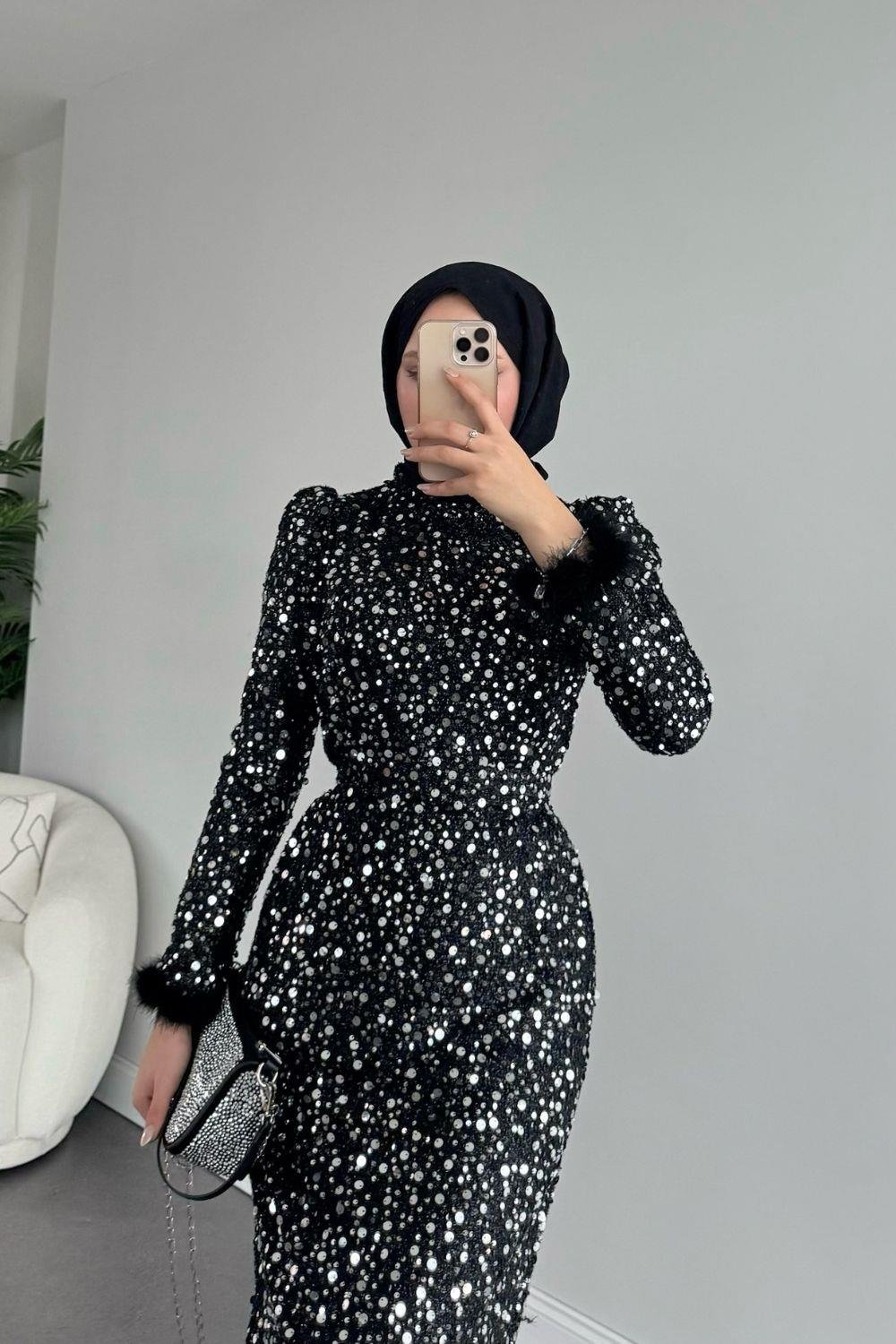 Payet Midi Abiye Gri 45400 