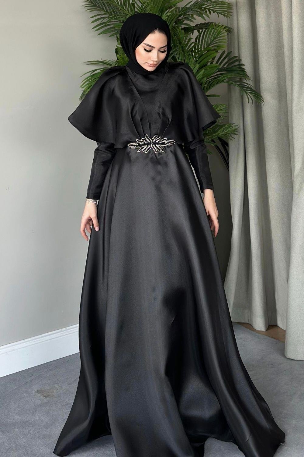 Orkide  Abiye Siyah 4550 