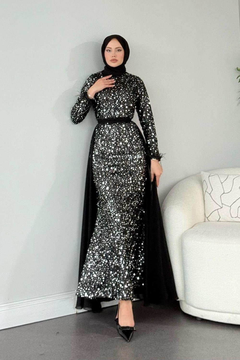 Papatya Abiye Gri 4555 