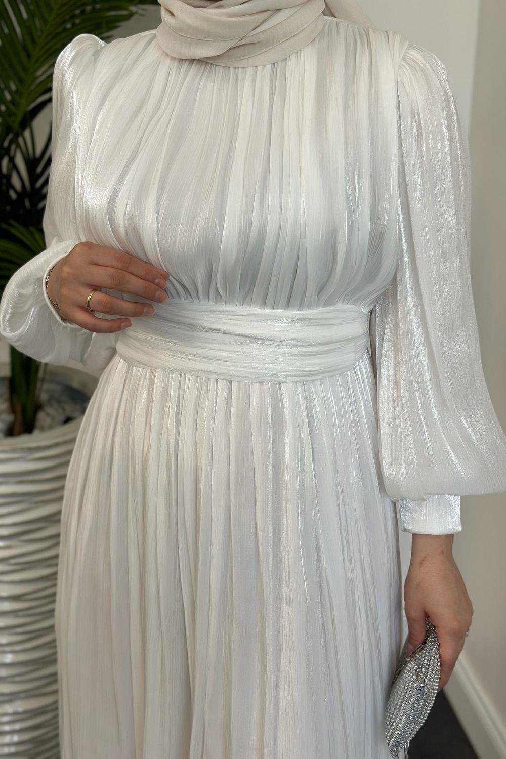 Hailey Janjan Abiye Beyaz 4564 