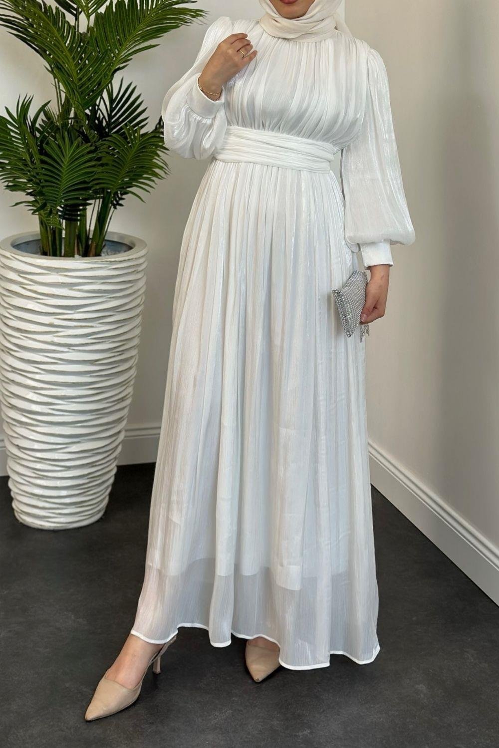 Hailey Janjan Abiye Beyaz 4564 