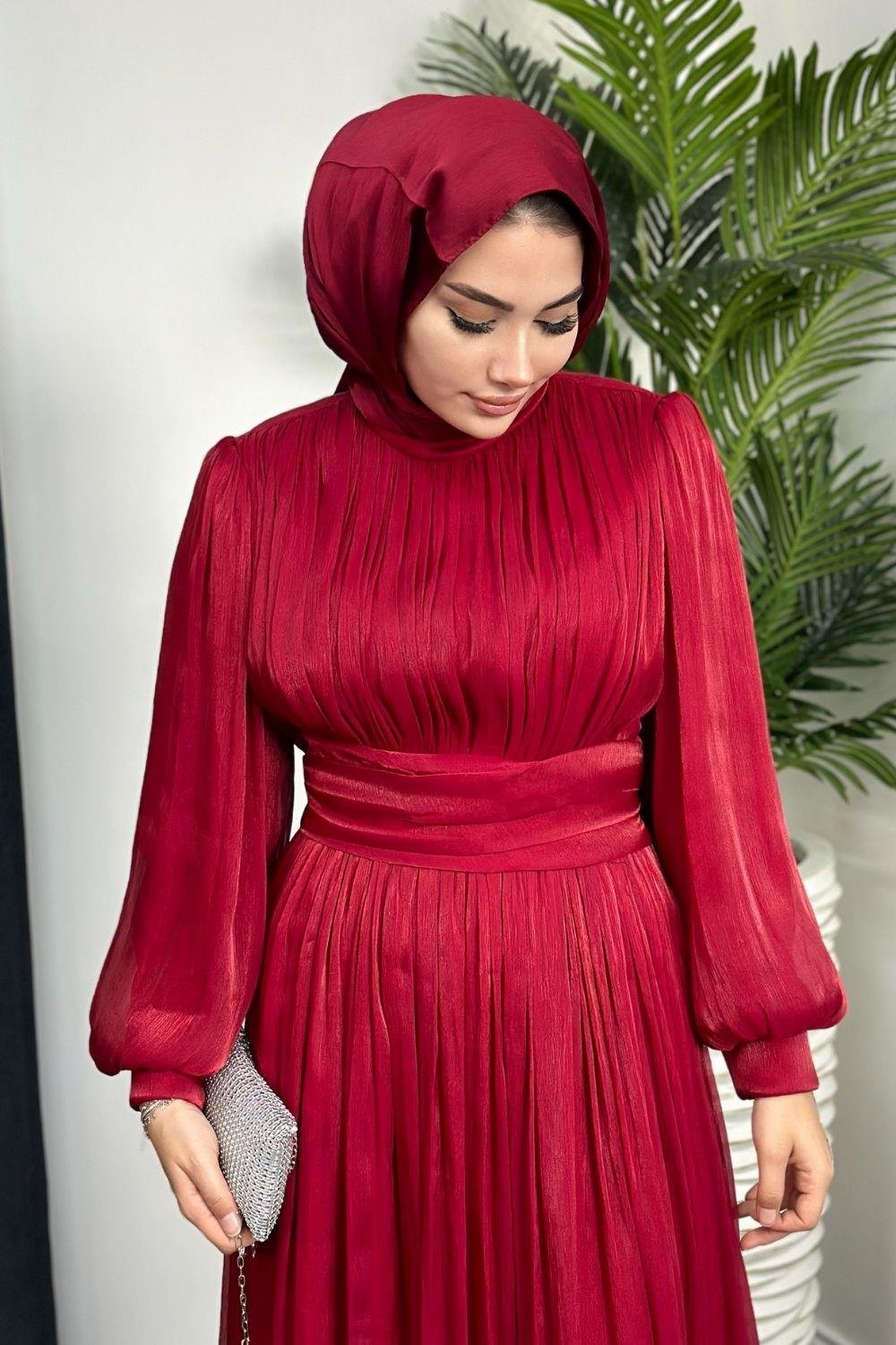 Hailey Janjan Abiye Bordo 4564 