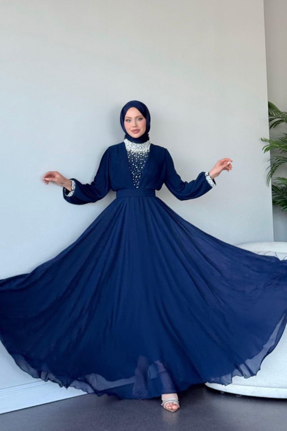 Buse Abiye Lacivert 4620 