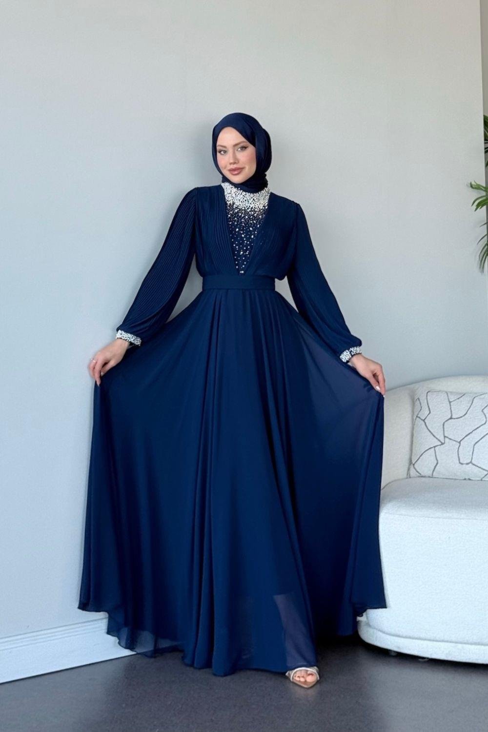 Buse Abiye Lacivert 4620 