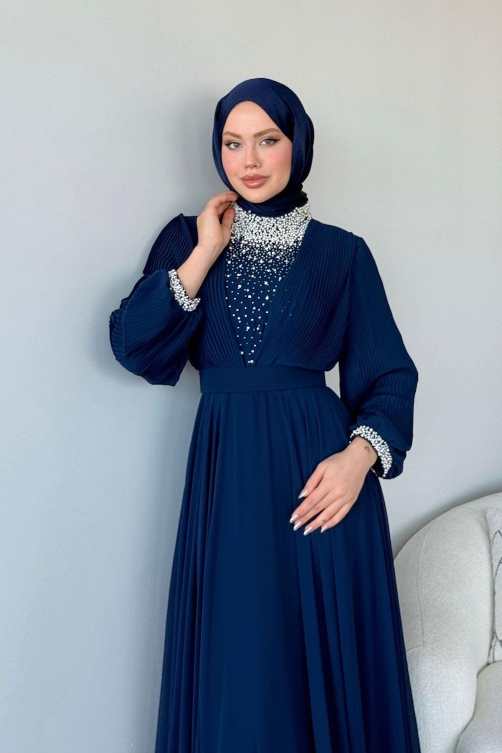 Buse Abiye Lacivert 4620 