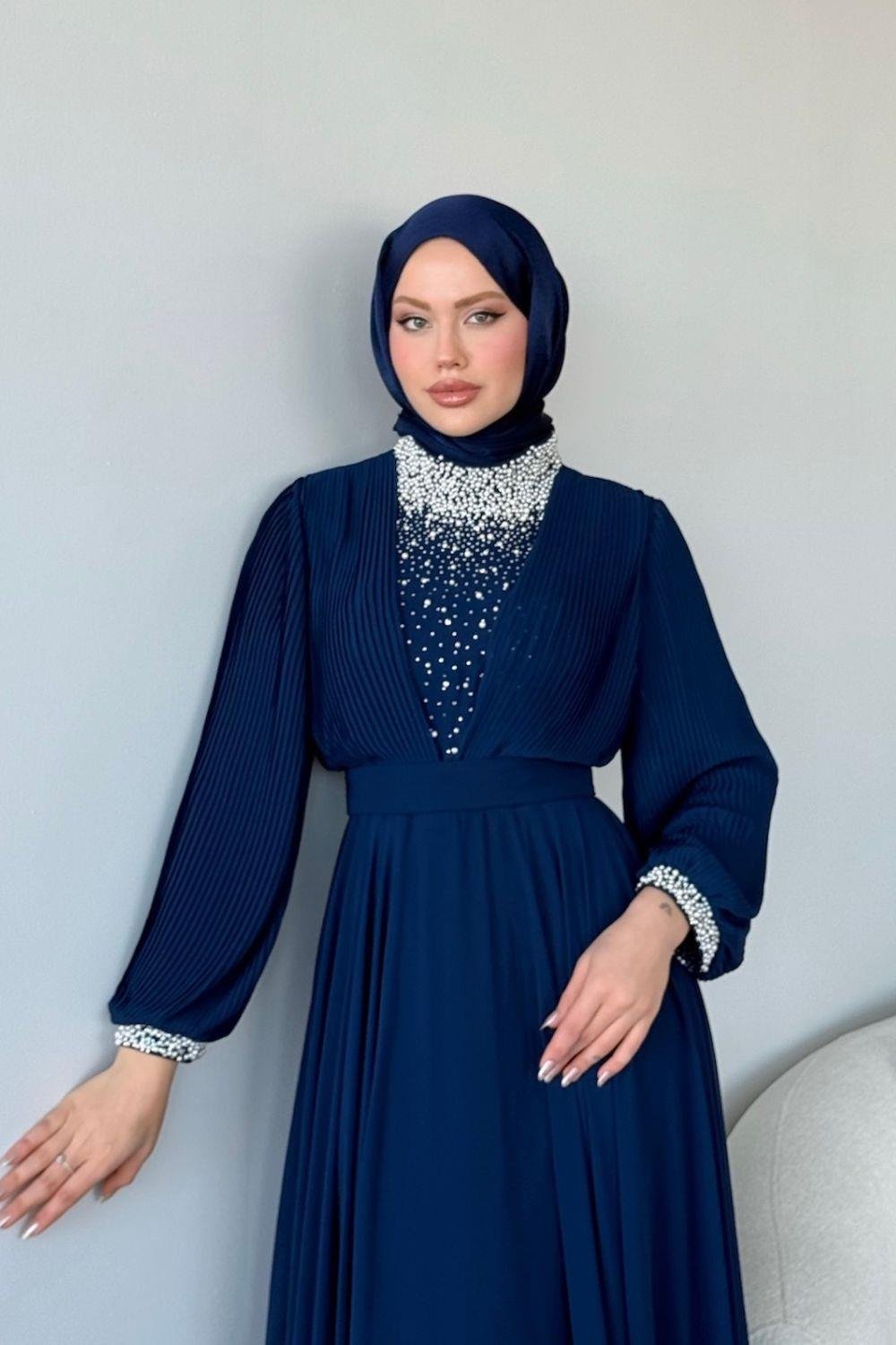 Buse Abiye Lacivert 4620 