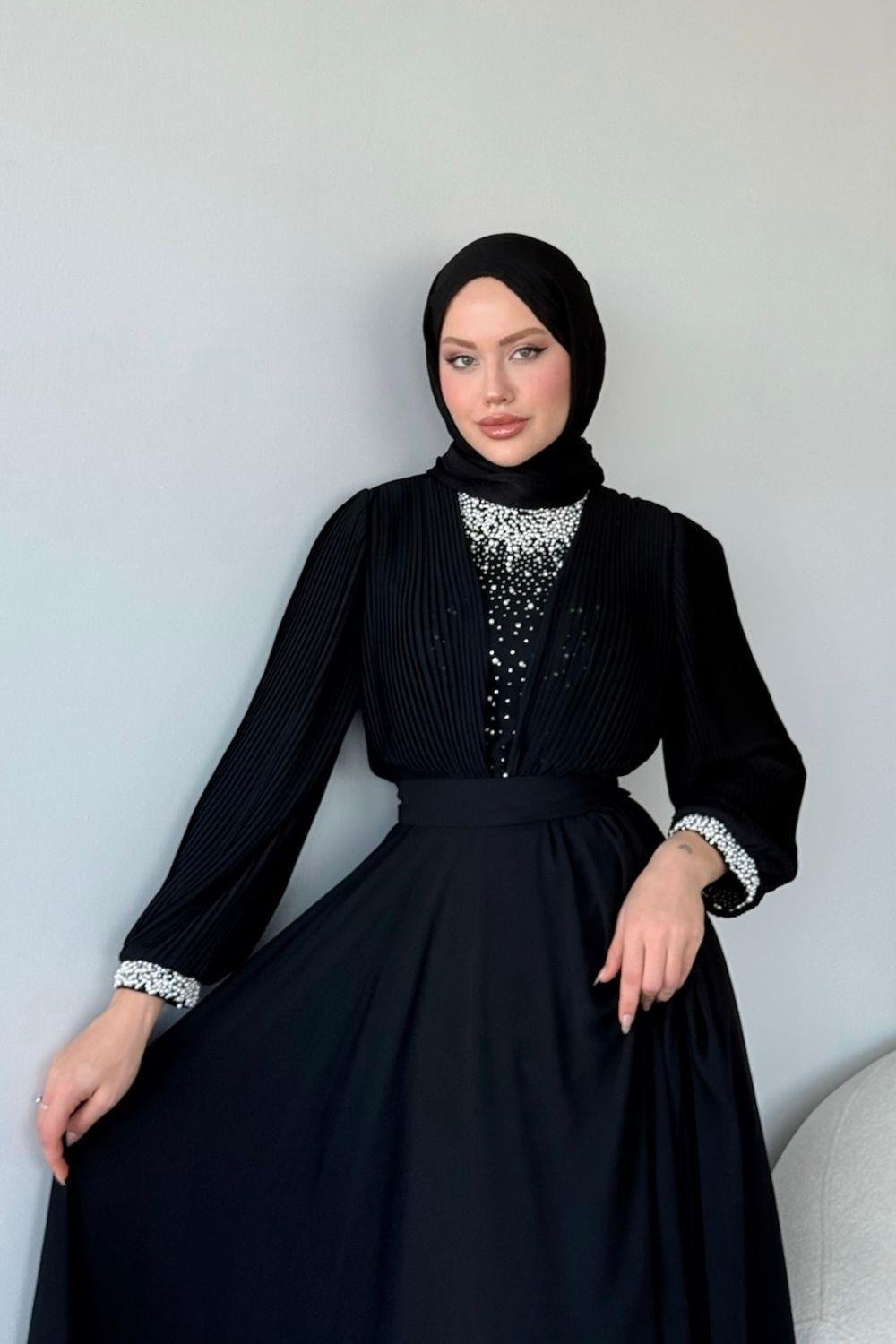 Buse Abiye Siyah 4620 