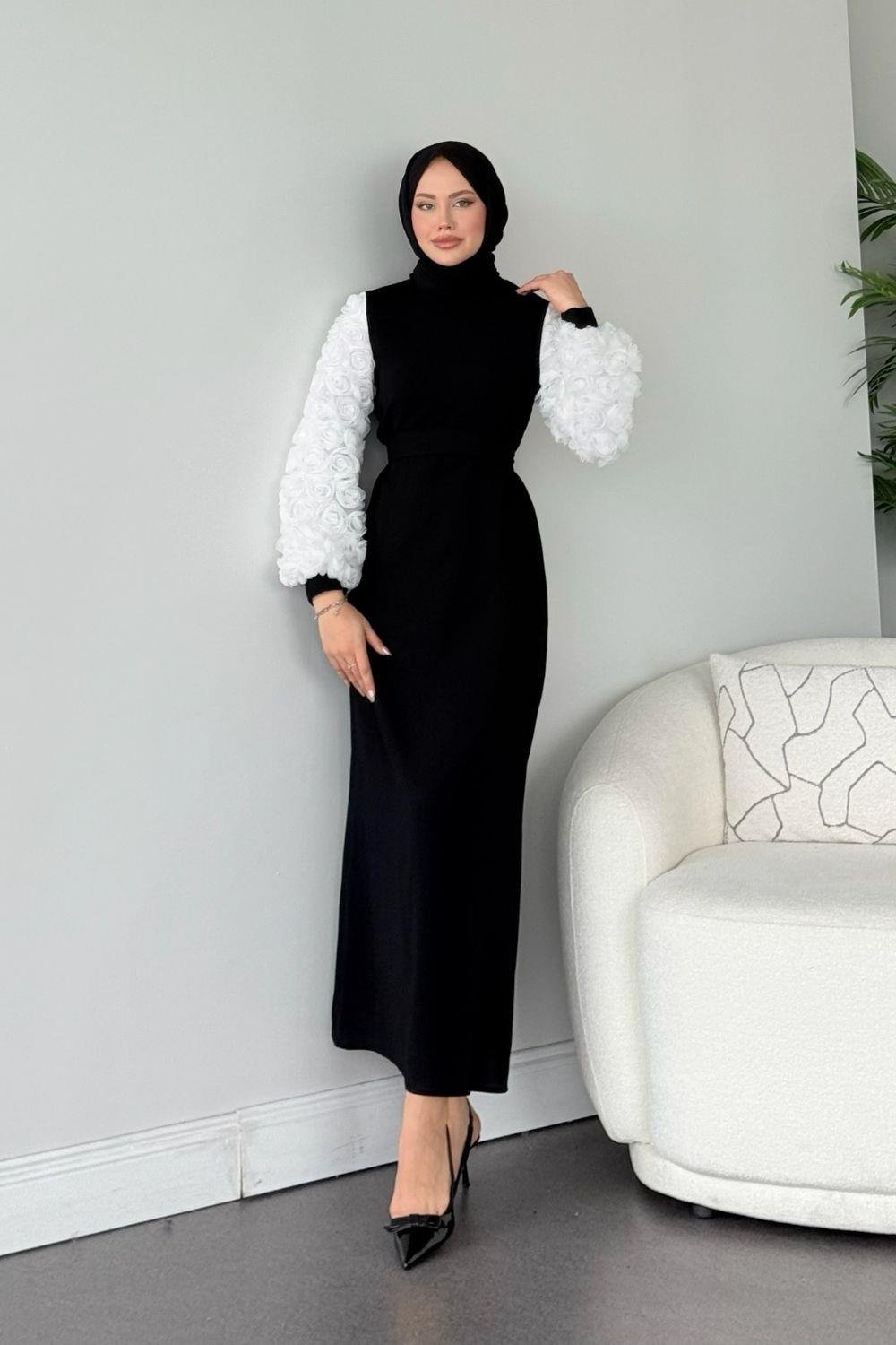 Kolu Güllü Abiye Beyaz 46600 